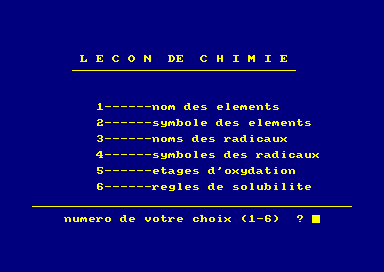LECON DE CHIMIE