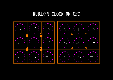 RUBIK'S CLOCK ON CPC