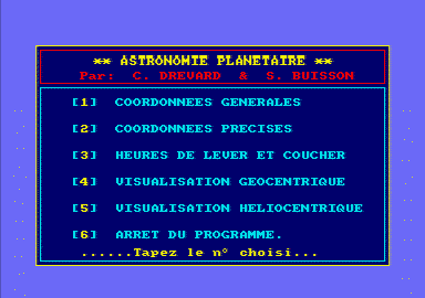 ASTRONOMIE PLANETAIRE