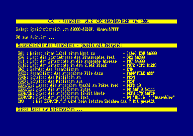 CPC ASSEMBLER (V4.2)